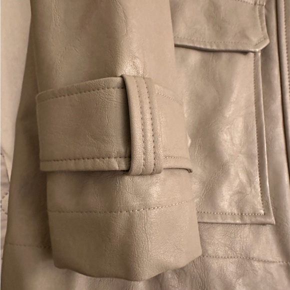 DONATED❌a•new•day, Vegan Leather, Frontier Brown Trench Coat - Picture 5 of 13